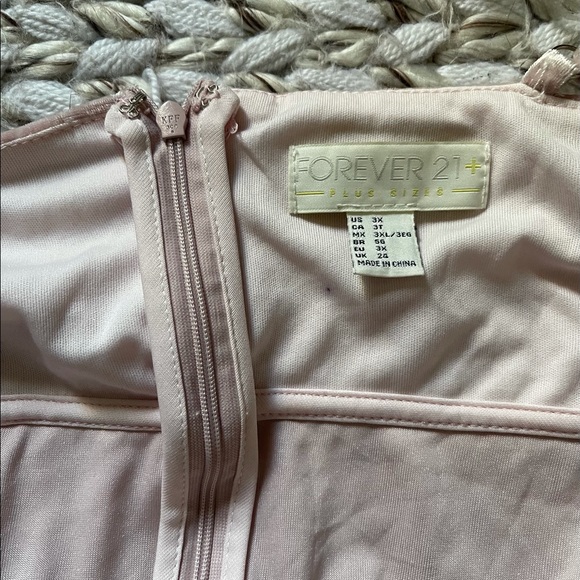 Forever21+ Crushed Velvet Blush Fit & Flare Dress - Picture 4 of 4